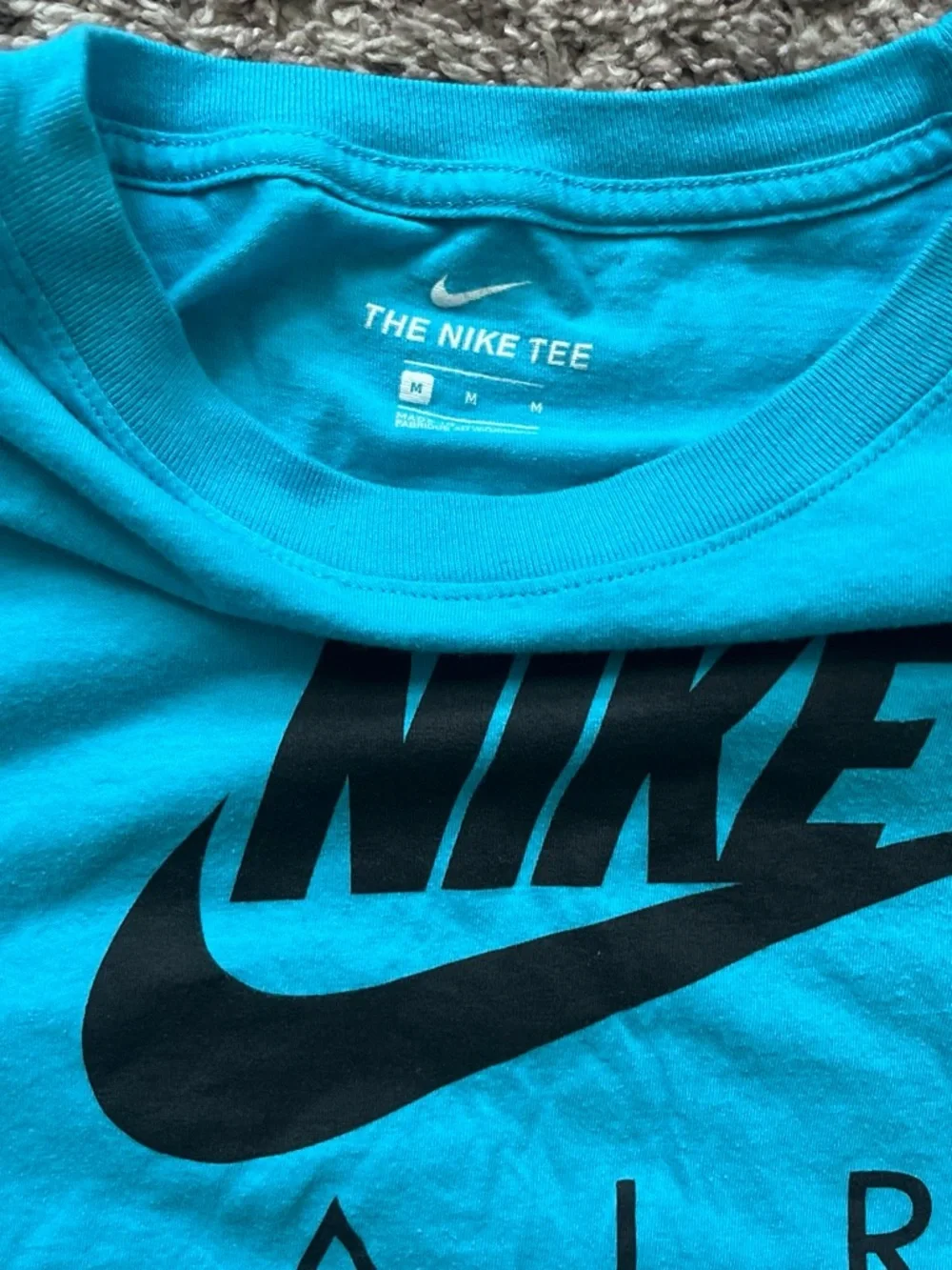 Nike Men’s Air Logo Tee in Bright Teal